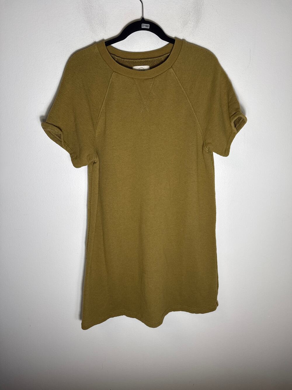 Madewell Olive Green Sweatshirt Dress Sz M